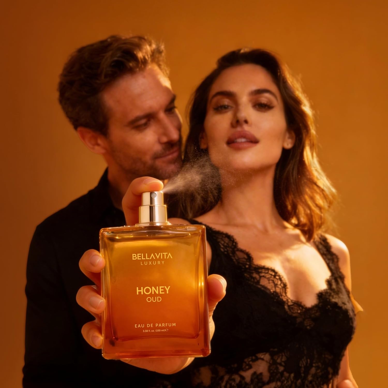 Bellavita Luxury Honey Oud Eau de Parfum | 100 ml (3.4 fl.oz.) | Perfume for Men and Women | Sweet Honey, Bergamot, Oud, and Amber Notes | Women's Day Special - Image 3