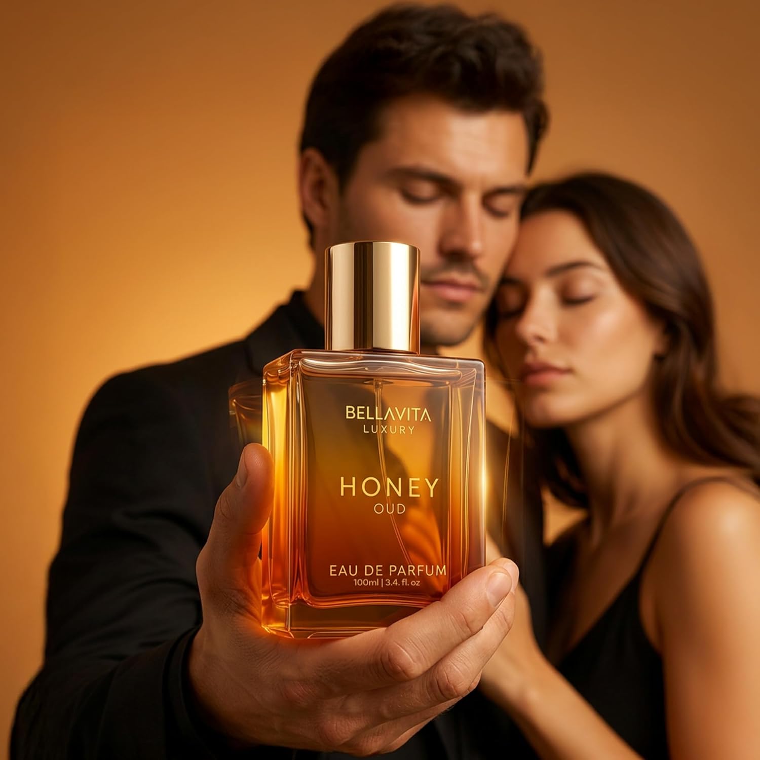 Bellavita Luxury Honey Oud Eau de Parfum | 100 ml (3.4 fl.oz.) | Perfume for Men and Women | Sweet Honey, Bergamot, Oud, and Amber Notes | Women's Day Special - Image 8
